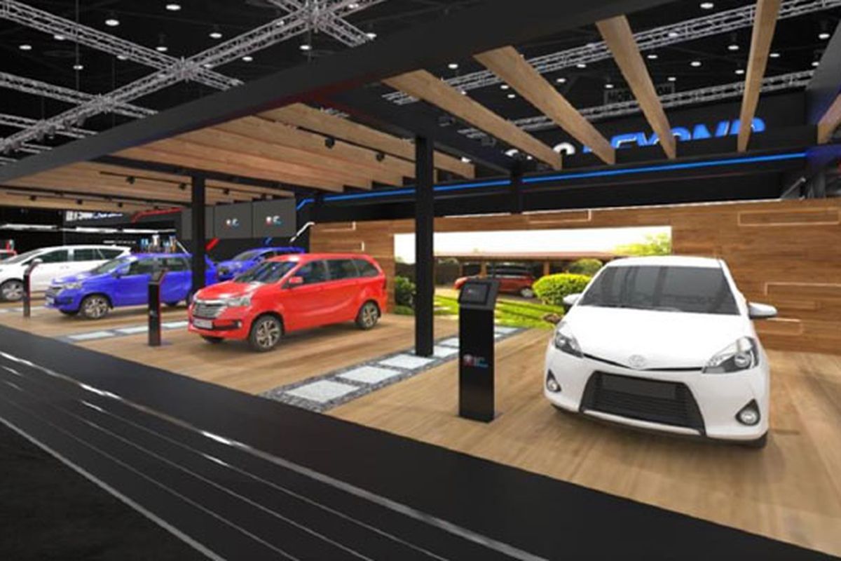 Desain Booth Toyota di IIMS 2017.