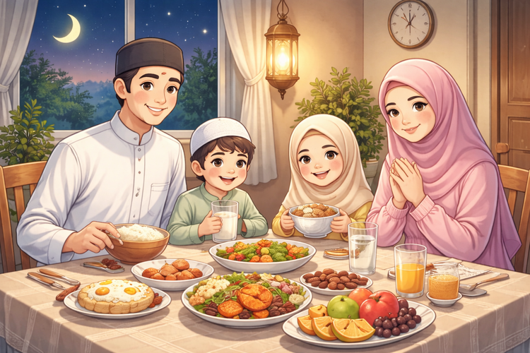 Ilustrasi sahur. Ini Doa Setelah Sahur Ramadhan, Niat Puasa, dan Bacaan Lengkapnya