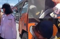 Video Viral Perempuan Ngamuk Ludahi Petugas Dishub Saat Mobilnya Digembok