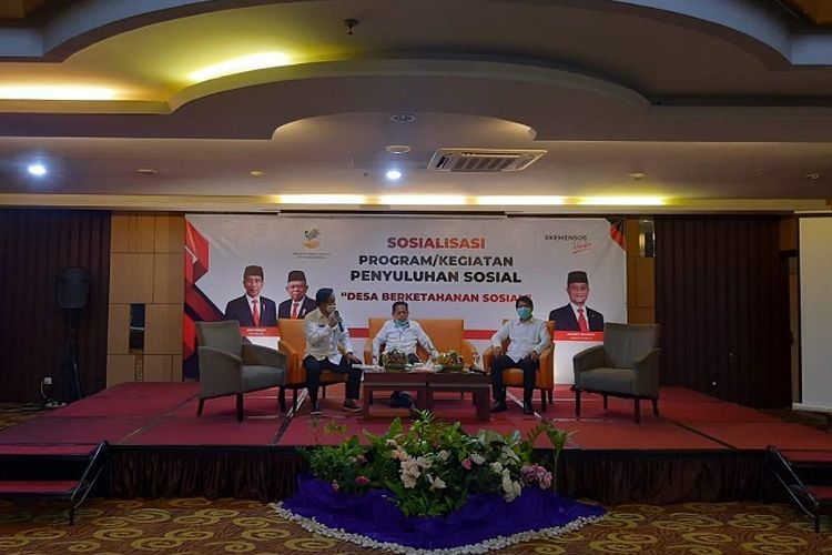 Sosialisasi Program dan Kegiatan Penyuluh Sosial Desa Berketahanan Sosial, di Hotel Tjokro Klaten, Rabu (29/7/2020).