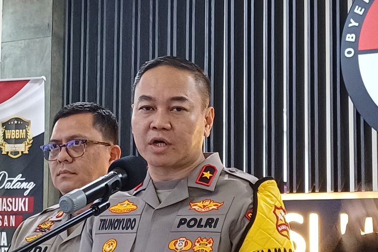 Kepala Biro Penerangan Masyarakat Divisi Humas Polri Brigjen Trunoyudo Wisnu Andiko di Mabes Polri, Jakarta, Kamis (25/4/2024).