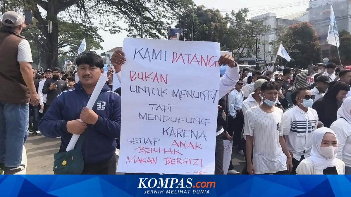 Massa Pendukung MBG Demo di Sukabumi, Minta Program Terus Berlanjut