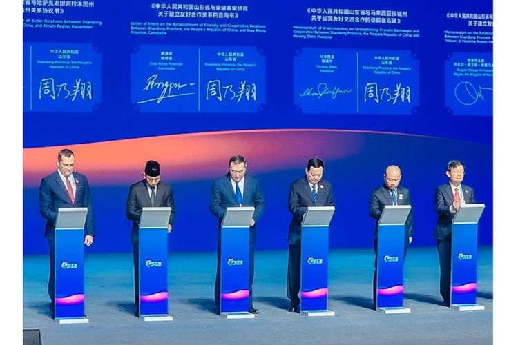 Pemprov Lampung saat menghadiri forum bisnis strategis bertajuk "Shandong International Friendship Cities Cooperation and Exchange Week".