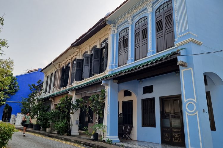 Suasana pemukiman Emerald Hill di Orchard, Singapura, Sabtu (7/10/2023).