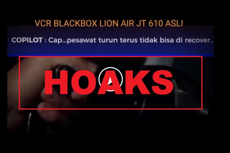Hoaks, rekaman blackbox Lion Air JT 610