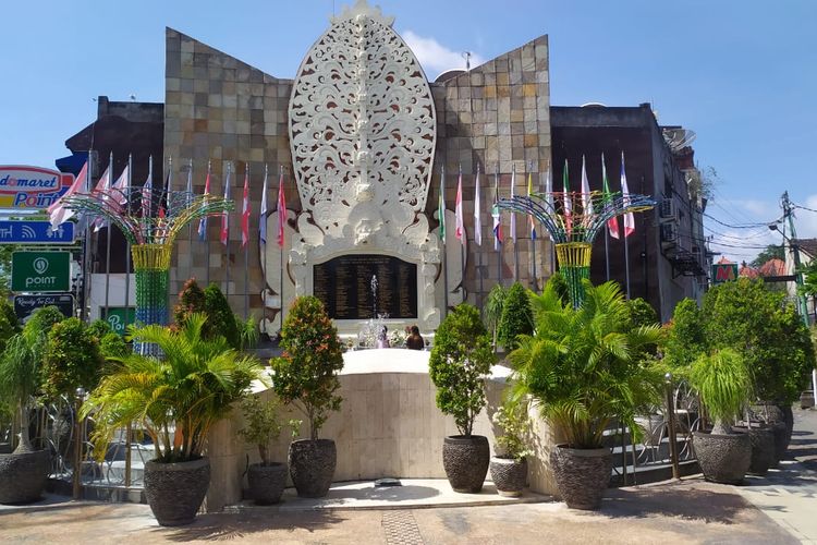 Monumen Bom Bali di Jalan Legian, Kuta, Kabupaten Badung, Bali. 