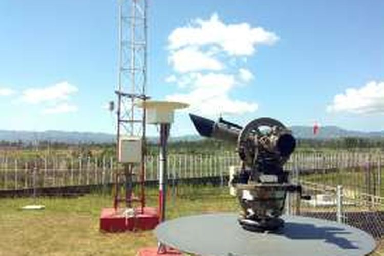 Peralatan pengamatan BMKG di stasiun Klimatologi Bandara Jalaluddin Tantu Gorontalo. Selama sepekan BMKG melakukan pengamatan cuaca mikro