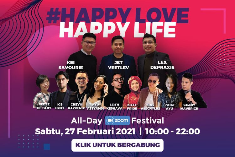  Kelas Cinta akan mengadakan All Day Zoom Festival bertema Happy Love Happy Life.