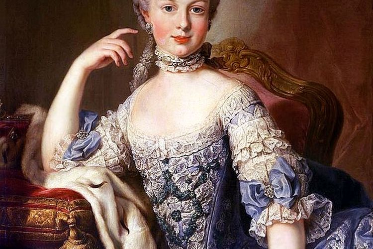 Ilustrasi Marie Antoinette di masa belia. [Via  Wikiemdia Commons]