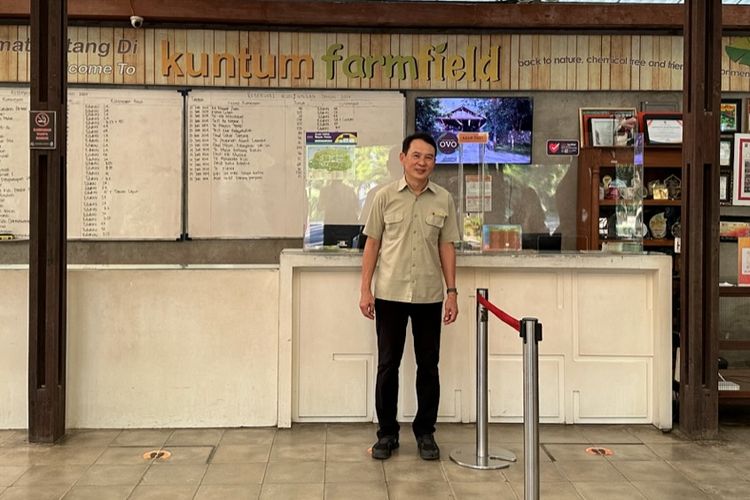 Direktur Utama LT. Kuntum Hijau Lestari, Agus Sudardji saat ditemui di Kuntum Farmfield, Bogor, Jawa Barat pada Rabu (5/6/2024).