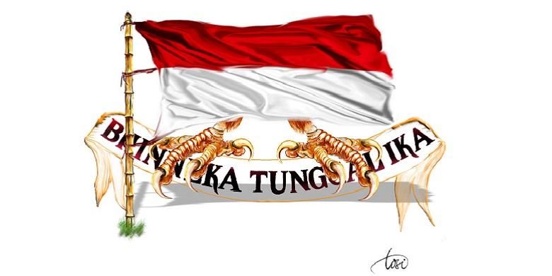 Ilustrasi Bhinneka Tunggal Ika, pluralisme dan persatuan