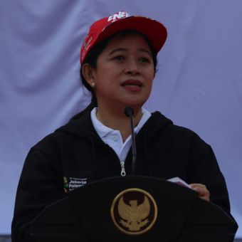 Menteri Koordinator Bidang Pembangunan Manusia dan Kebudayaan (Menko PMK) Puan Maharani secara resmi membuka Pameran Seni Koleksi Istana Presiden 2018 di Galeri Nasional, Jumat (3/8/2018). 
