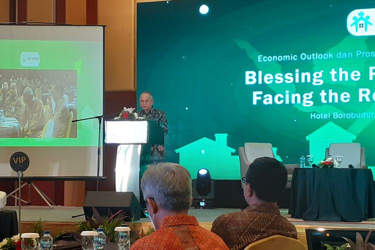 Komisioner BP Tapera Adi Setianto dalam Economic Outlook dan Prospek Sektor Perumahan 2023 di Jakarta pada Senin (19/12/2022)