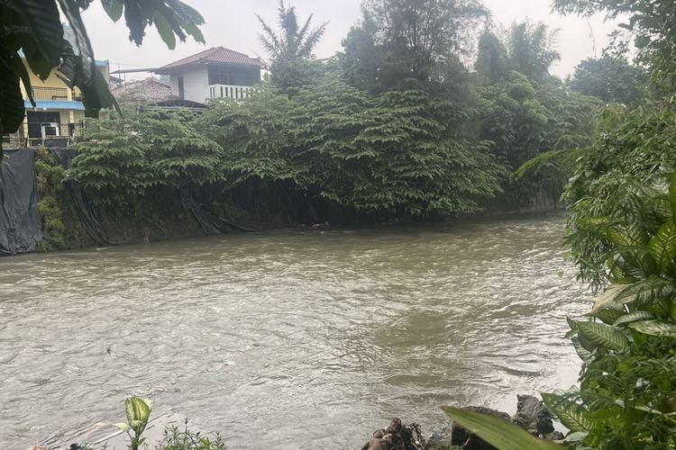 Kondisi Sungai Ciliwung di wilayah Kedunghalang, Kota Bogor terpantau kembali normal dan terbebas dari busa, Selasa (26/3/2024).