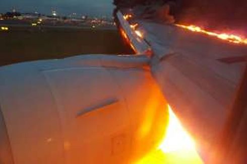 Kebakaran Singapore Airlines Terekam Kamera Penumpang