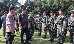 Hadiri Apel Gelar Pasukan, Gubernur Olly Pastikan Suasana Sulut Aman 