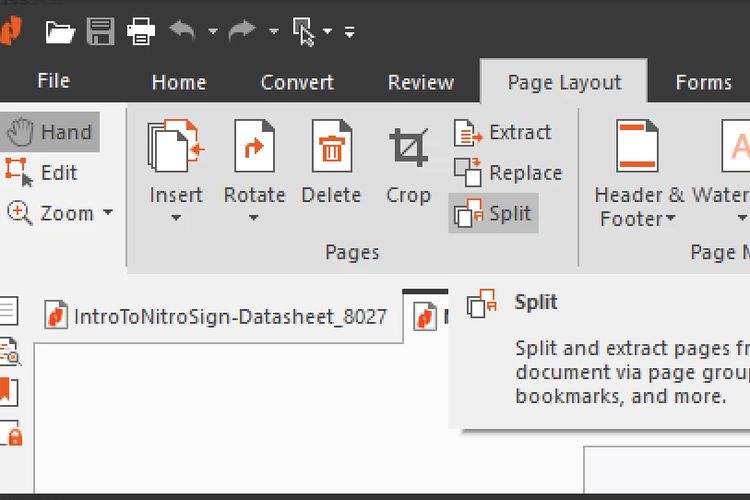 Cara memisahkan halaman tertentu di dokumen PDF secara offline.