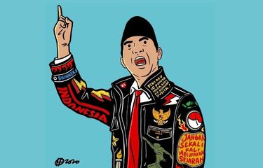 Gelora semangat Soekarno. Ilustrasi karya Hari Merdeka