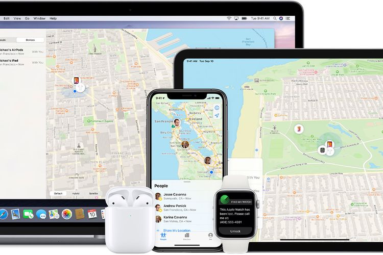 Ilustrasi fitur Find My yang dapat dimanfaatkan untuk melacak iPhone teman atau keluarga yang hilang.