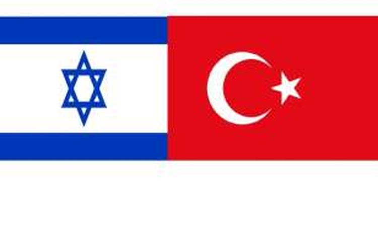 Bendera Israel dan Turki.