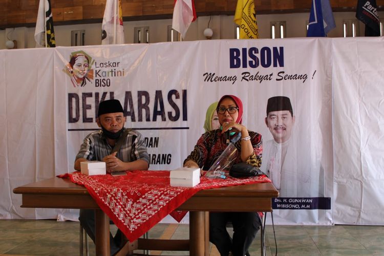 Calon Bupati Semarang Bintang Narsasi dan Jubir Masud Ridwan