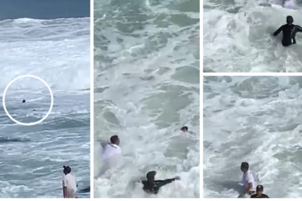Kaka Adik Terseret Ombak di Area Rip Current Pantai Ngobaran Gunungkidul