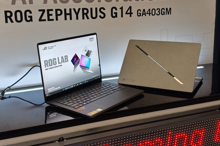 Laptop gaming ROG Strix G16 (2026) dalam acara peluncuran laptop gaming Asus ROG dan TUF terbaru di Movenpick Hotel, Gambir, Jakarta Pusat, Rabu (22/4/2026).