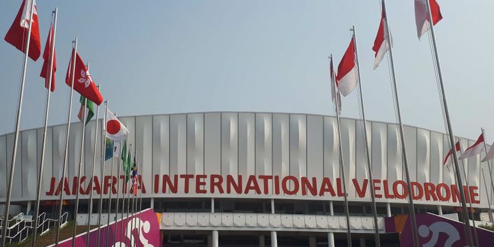 Jakarta International Velodrome yang diklaim sebagai arena balap sepeda terbaik di Asia. Foto diambil setelah peresmian Velodrome, Rabu (15/8/2018).