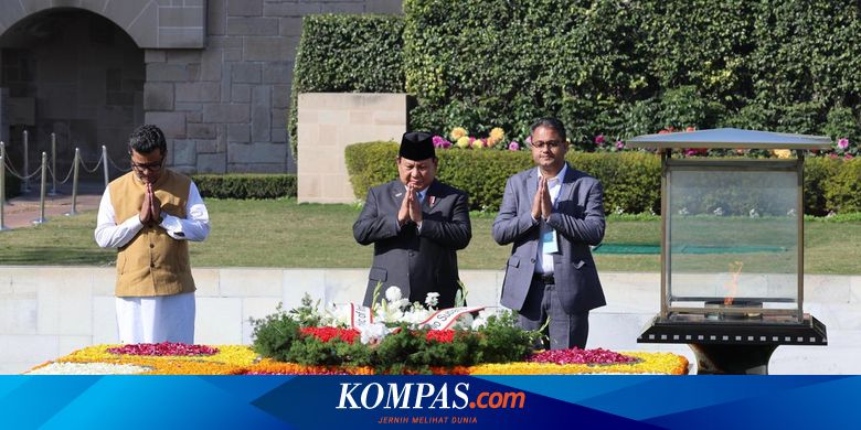 Penghormatan dan Karangan Bunga Prabowo untuk Mahatma Gandhi...