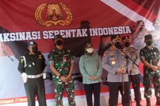 Kapolri Tinjau Pelaksanaan Vaksinasi Covid-19 Serentak Indonesia di Bogor