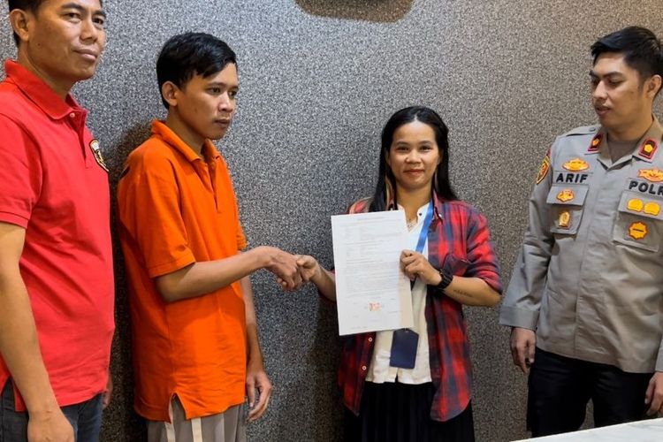 Ketika proses mediasi antara Badrudin Aziz (pelaku) dan Winda (korban) di Polsek Setiabudi berakhir sukses pada Rabu (29/3/2023). 