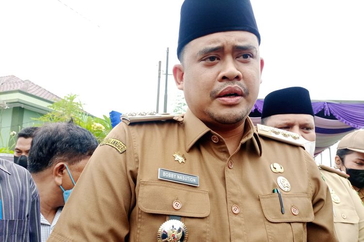 Wali Kota Medan Bobby Nasution saat memberikan komentar soal izin usaha Holywings, Selasa (5/7/2022)