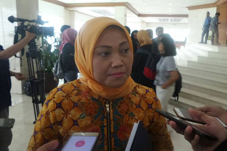 Ketua Fraksi Partai Kebangkitan Bangsa (PKB) Ida Fauziah di Kompleks Parlemen, Senayan, Jakarta, Jumat (19/5/2017).