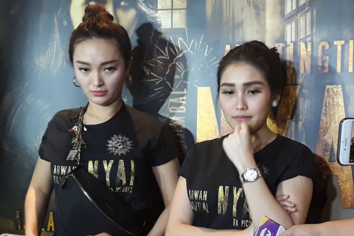 Ayu Ting Ting dan Zaskia Gotik dalam wawancara di XXI Plaza Depok, Jawa Barat, Minggu (25/11/2018).