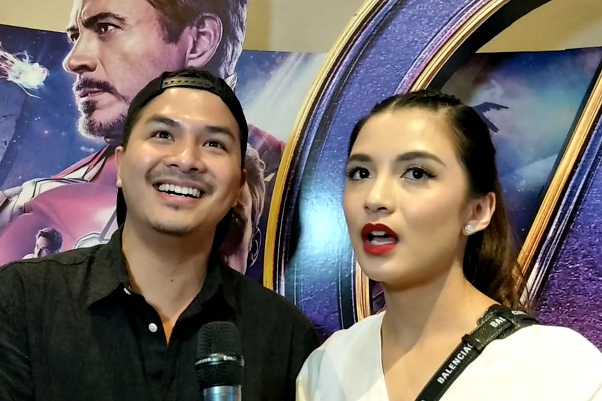 Glenn Alinskie dan Chelsea Olivia saat ditemui usai menonton film Avengers Endgame di Mall Kelapa Gading, Jakarta Utara, Selasa (23/4/2019).