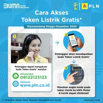 Cara akses token listrik gratis PLN