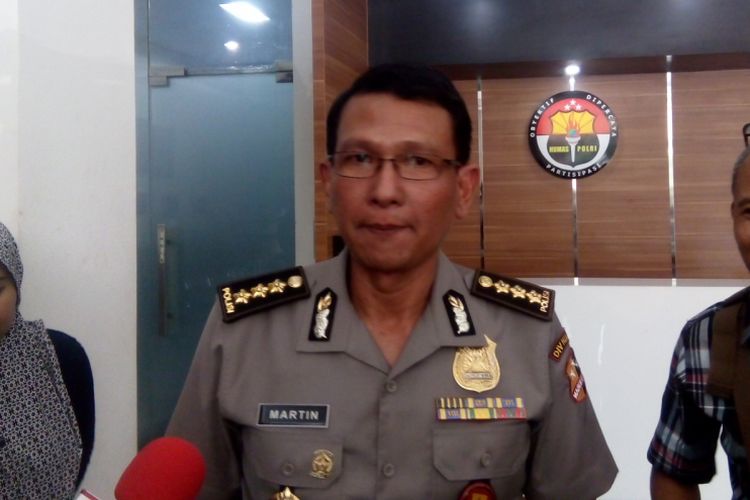Kepala Bagian Penerangan Umum Divisi Humas Polri Kombes Martinus Sitompul  di Mabes Polri, Jakarta, Selasa (16/5/2017).