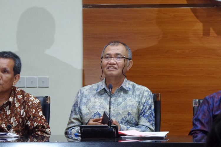 Ketua KPK Agus Rahardjo di Gedung KPK Jakarta, Jumat (26/5/2017).