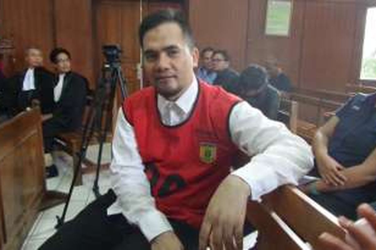 Saipul Jamil dalam ruang sidang Pengadilan Negeri Jakarta Utara, Senin (16/5/2016).