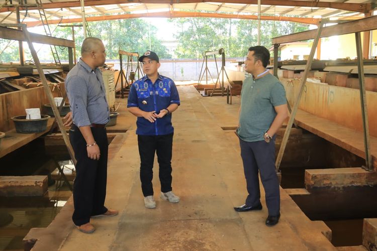 Peninjauan smelter oleh Wali Kota Pangkal Pinang, Maulan Akli di Ketapang, Rabu (26/6/2019).