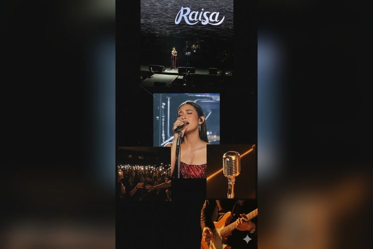 Hasil collage concert dump Raisa dibikin pakai Gemini AI di Samsung S25 Ultra.