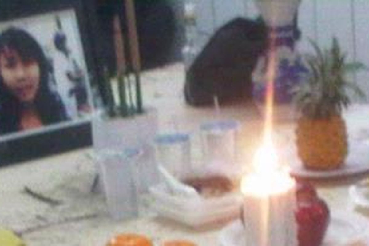 Foto Livia Pavita Soelistio di rumah duka.