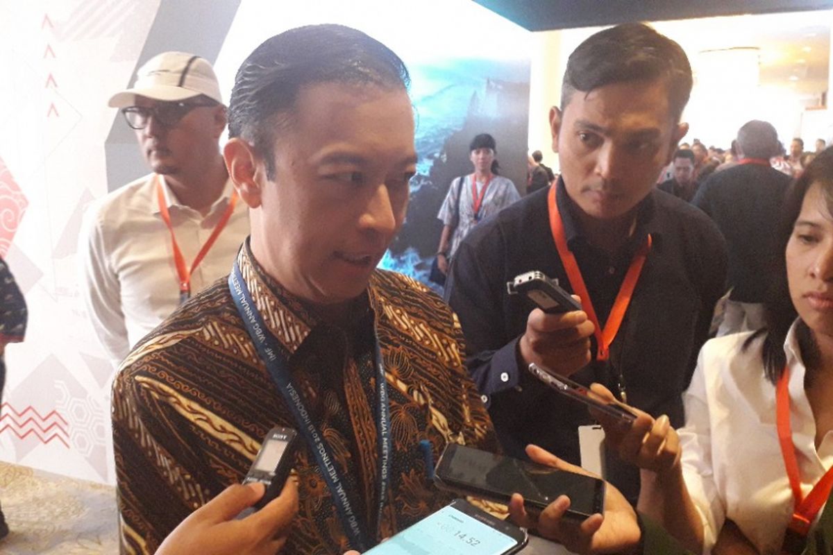 Kepala BKPM Thomas Lembong saat ditemui dalam.acara The Nexticonr International Convention di Kuta, Bali, Sabtu (13/10/2018).