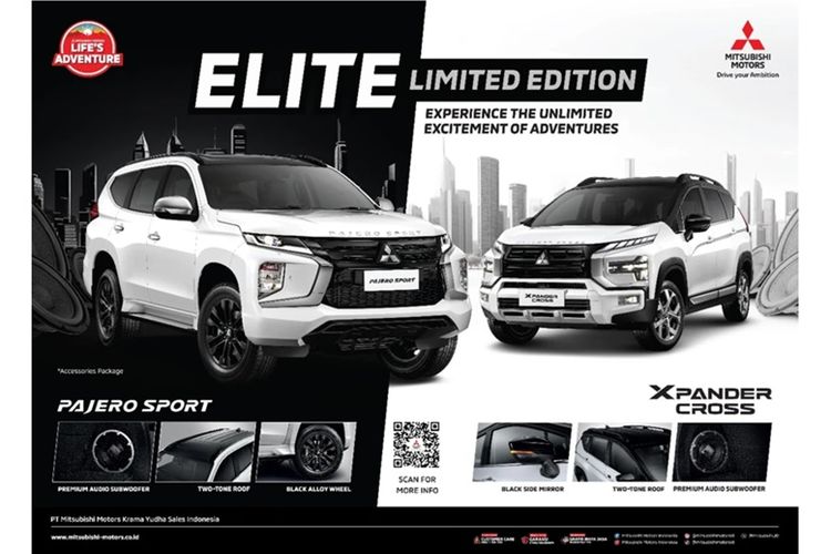 Mitsubishi Pajero Sport Elite Limited Edition dan Mitsubishi Xpander Cross Elite Limited Edition. 
