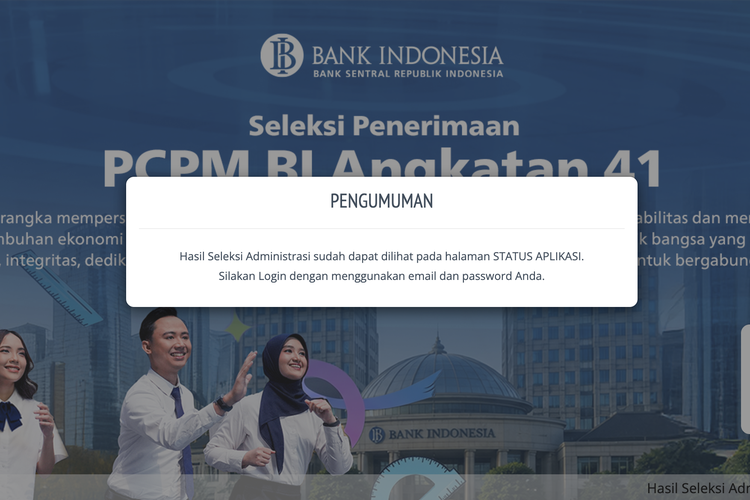 Hasil Seleksi PCPM BI 2026 Diumumkan, Ini Link dan Cara Ceknya