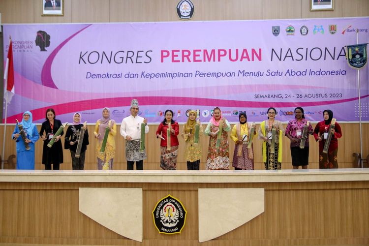 Suasana pelaksanaan Kongres Nasional Perempuan 2023 di Semarang, Jawa Tengah, yang berlangsung selama tiga hari mulai Kamis (24/8/2023) hingga Sabtu (26/8/2023).