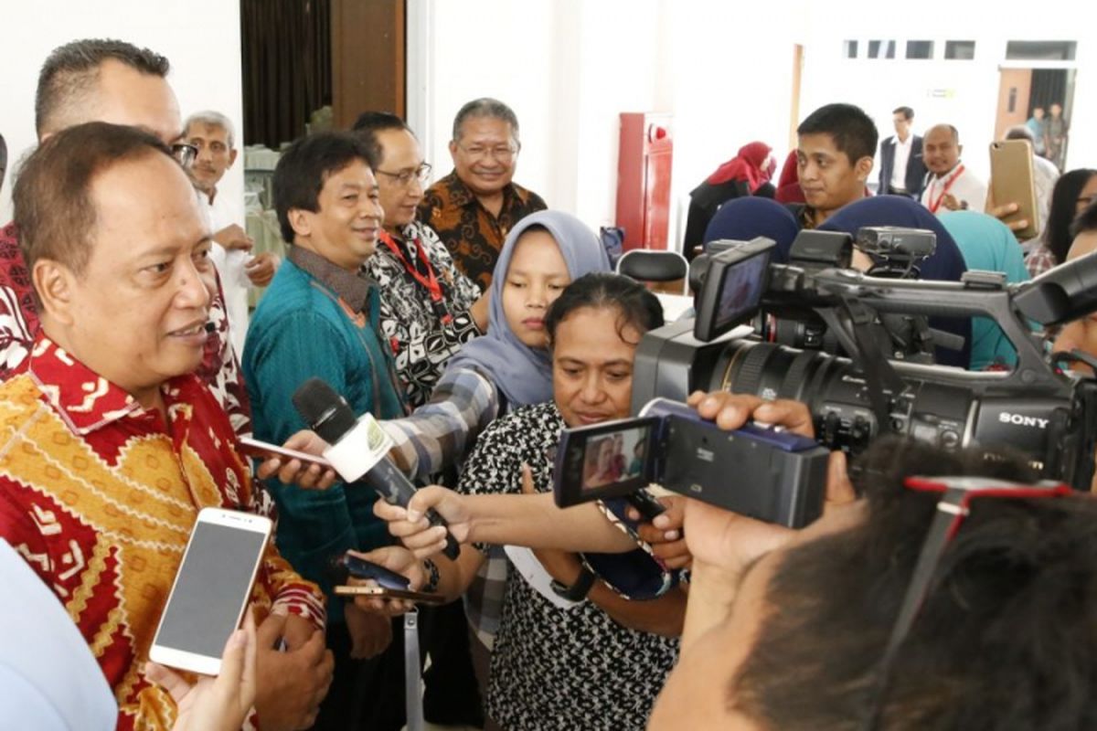 Kemenrisekdikti, Mohamad Nasir pada acara Festival Akademia Antikorupsi di Kampus Institut Pertanian Bogor (IPB), Bogor, Jumat (21/9/2018).