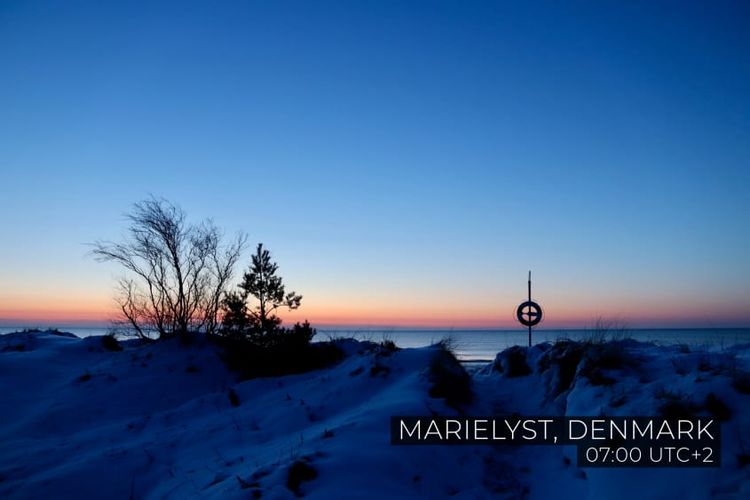 Matahari terbit di Marielyst, Denmark