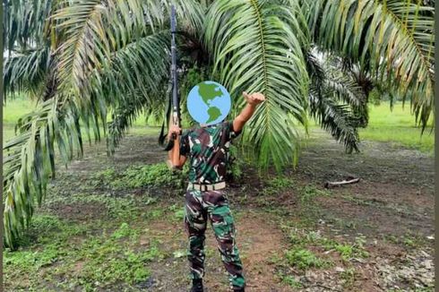 Viral, Foto Anggota TNI Tembak Mati Seekor Anjing, Ini Penjelasan Kodam II Sriwijaya