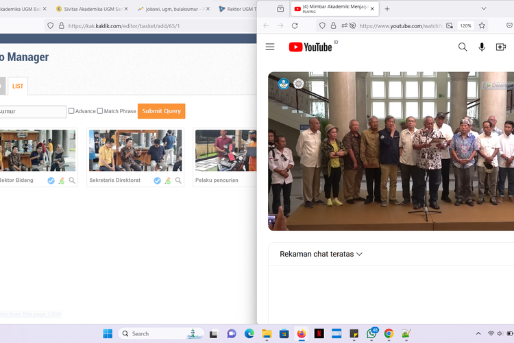 Prof Koentjoro membacakan petisi Bulaksumur.